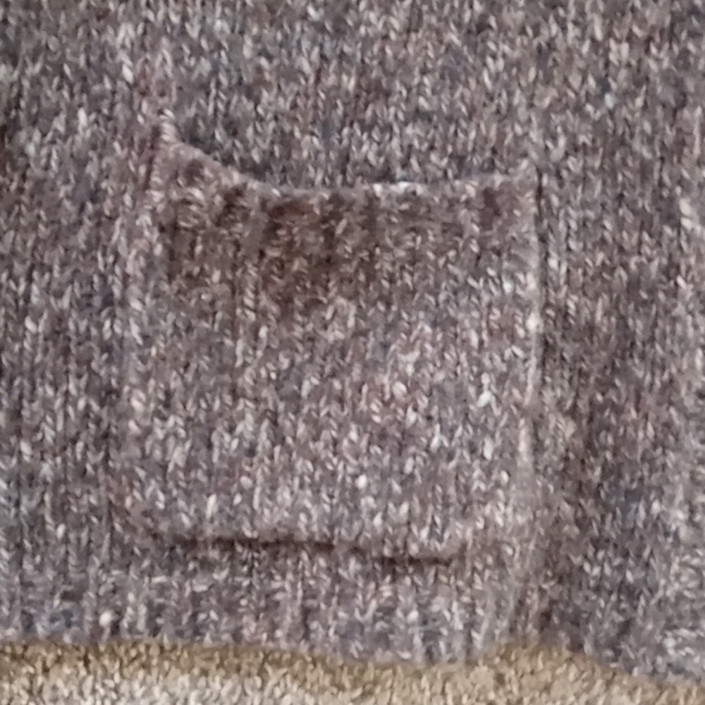 Eileen Fisher Merino Wool Marled Brown Cardigan - Picture 3 of 9